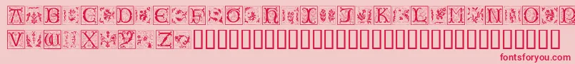 Ramo2Caps Font – Red Fonts on Pink Background