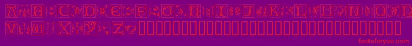 Ramo2Caps Font – Red Fonts on Purple Background