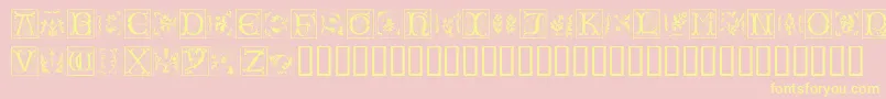 Ramo2Caps Font – Yellow Fonts on Pink Background