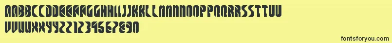 SpaceCowboys Font – Black Fonts on Yellow Background