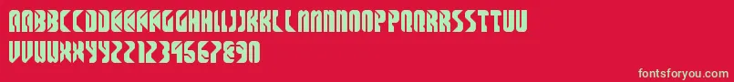 SpaceCowboys Font – Green Fonts on Red Background