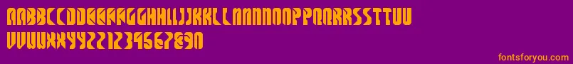 SpaceCowboys Font – Orange Fonts on Purple Background