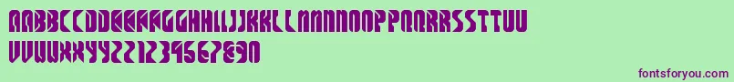 SpaceCowboys Font – Purple Fonts on Green Background