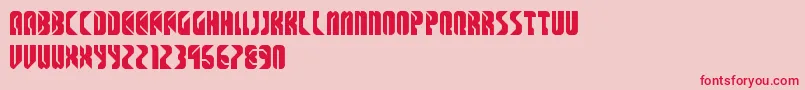 SpaceCowboys Font – Red Fonts on Pink Background