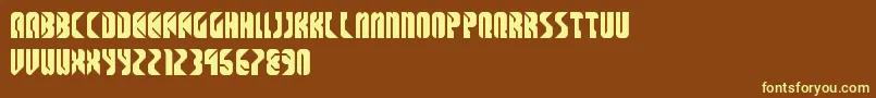 SpaceCowboys Font – Yellow Fonts on Brown Background