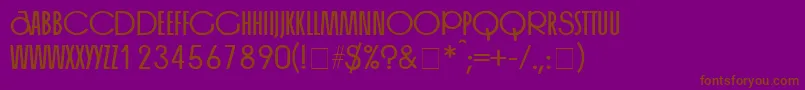 MackintoshSf Font – Brown Fonts on Purple Background