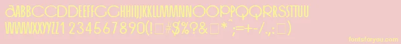 MackintoshSf Font – Yellow Fonts on Pink Background