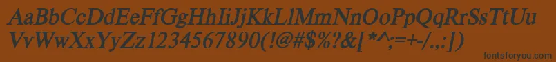 VietnamesetimessskBolditalic Font – Black Fonts on Brown Background