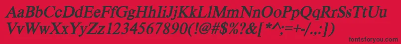 VietnamesetimessskBolditalic Font – Black Fonts on Red Background