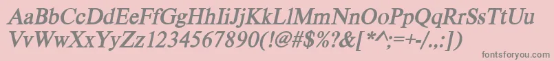 VietnamesetimessskBolditalic Font – Gray Fonts on Pink Background