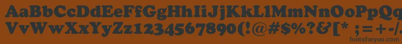 Eggeltown Font – Black Fonts on Brown Background