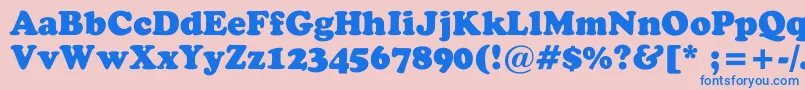 Eggeltown Font – Blue Fonts on Pink Background