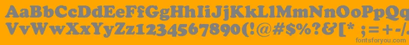 Eggeltown Font – Gray Fonts on Orange Background