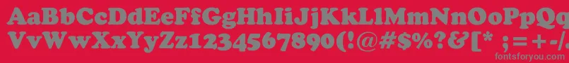 Eggeltown Font – Gray Fonts on Red Background