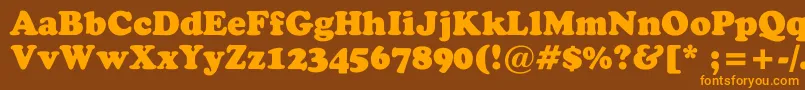 Eggeltown Font – Orange Fonts on Brown Background