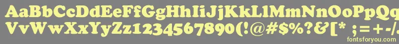 Eggeltown Font – Yellow Fonts on Gray Background