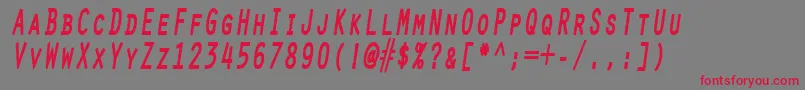 BadLand Font – Red Fonts on Gray Background
