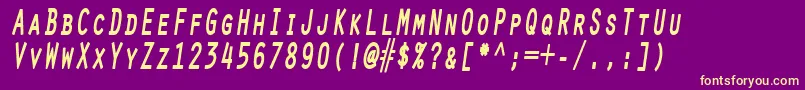 fuente BadLand – Fuentes Amarillas Sobre Fondo Morado