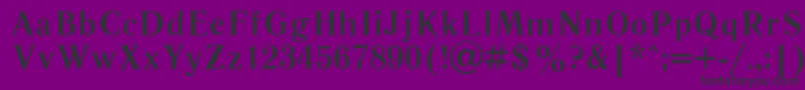 LiteraturnayacttBold-fontti – mustat fontit violetilla taustalla