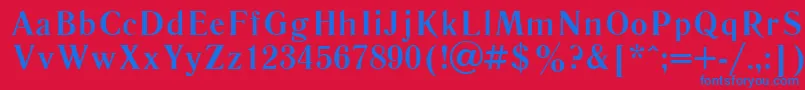 LiteraturnayacttBold Font – Blue Fonts on Red Background