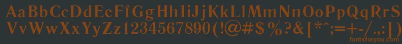LiteraturnayacttBold-fontti – ruskeat fontit mustalla taustalla