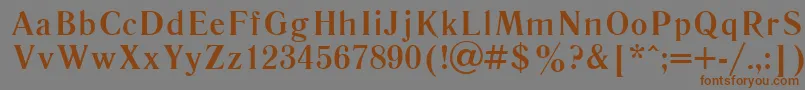 フォントLiteraturnayacttBold – 茶色の文字が灰色の背景にあります。