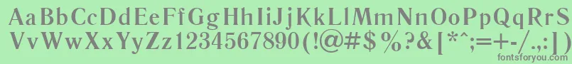 Weitere Informationen zur LiteraturnayacttBold-Schriftart LiteraturnayacttBold-Schriftart – Graue Schriften auf grünem Hintergrund