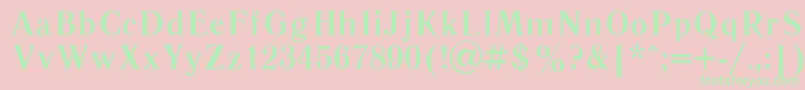 LiteraturnayacttBold-Schriftart – Grüne Schriften auf rosa Hintergrund