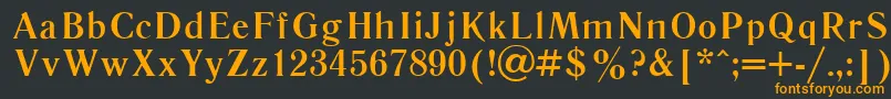 フォントLiteraturnayacttBold – 黒い背景にオレンジの文字