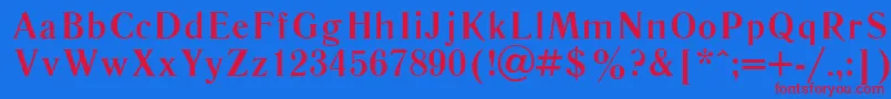 LiteraturnayacttBold Font – Red Fonts on Blue Background