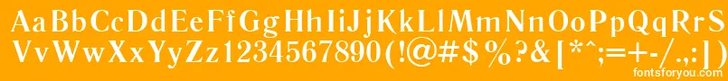 Шрифт LiteraturnayacttBold – белые шрифты на оранжевом фоне