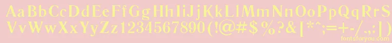 LiteraturnayacttBold Font – Yellow Fonts on Pink Background