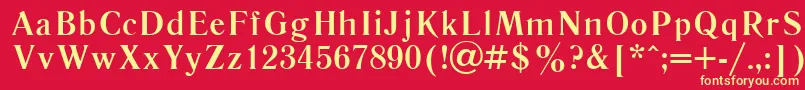 LiteraturnayacttBold Font – Yellow Fonts on Red Background