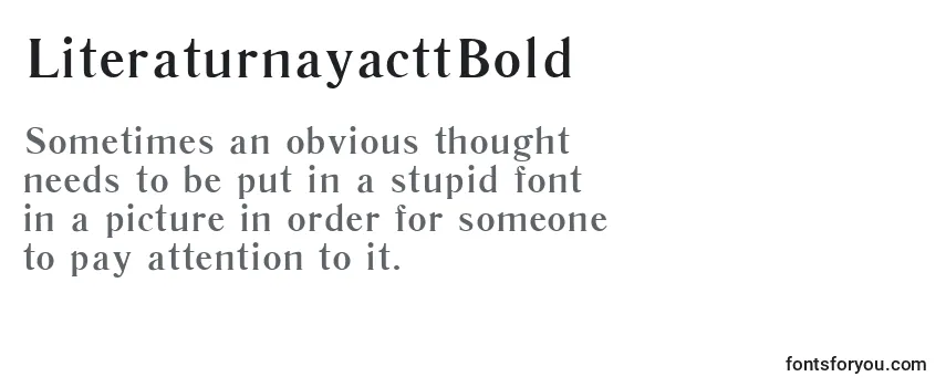 Review of the LiteraturnayacttBold Font