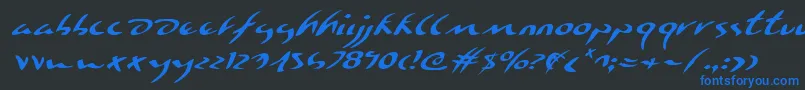 Eagleclawei Font – Blue Fonts on Black Background