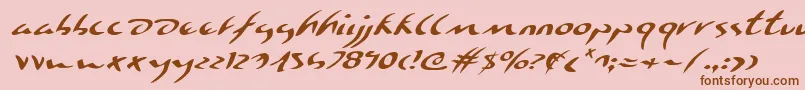 Eagleclawei Font – Brown Fonts on Pink Background