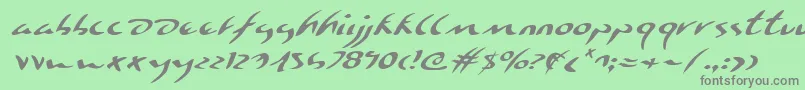 Eagleclawei Font – Gray Fonts on Green Background