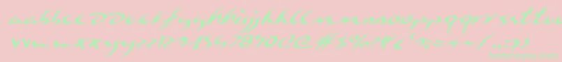 Eagleclawei Font – Green Fonts on Pink Background