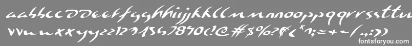 フォントEagleclawei – 灰色の背景に白い文字