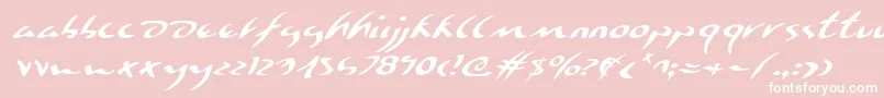 Eagleclawei Font – White Fonts on Pink Background