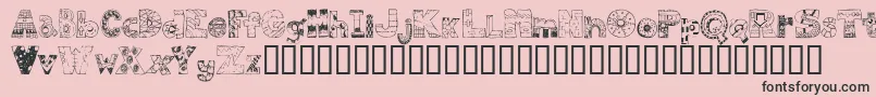 FdPops-Schriftart – Schwarze Schriften auf rosa Hintergrund