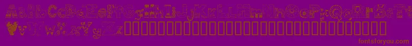 FdPops Font – Brown Fonts on Purple Background