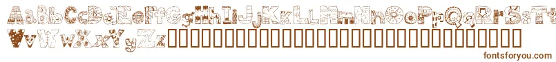 FdPops Font – Brown Fonts on White Background