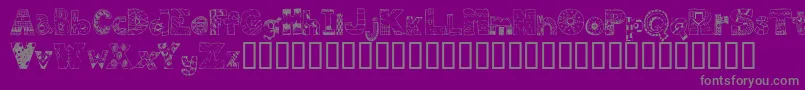 FdPops Font – Gray Fonts on Purple Background