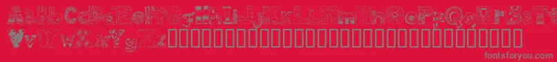 フォントFdPops – 赤い背景に灰色の文字