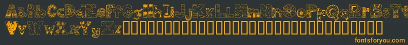 FdPops Font – Orange Fonts on Black Background