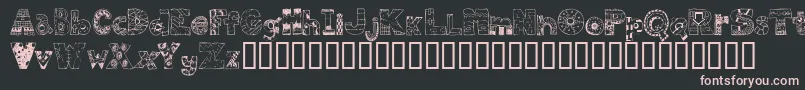 FdPops Font – Pink Fonts on Black Background