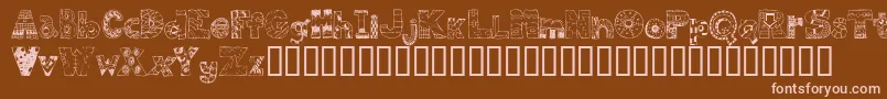 FdPops Font – Pink Fonts on Brown Background