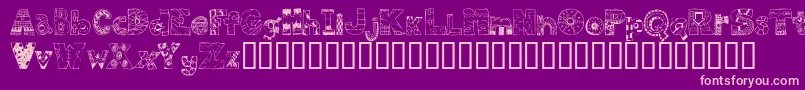 FdPops Font – Pink Fonts on Purple Background