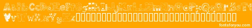 FdPops Font – White Fonts on Orange Background